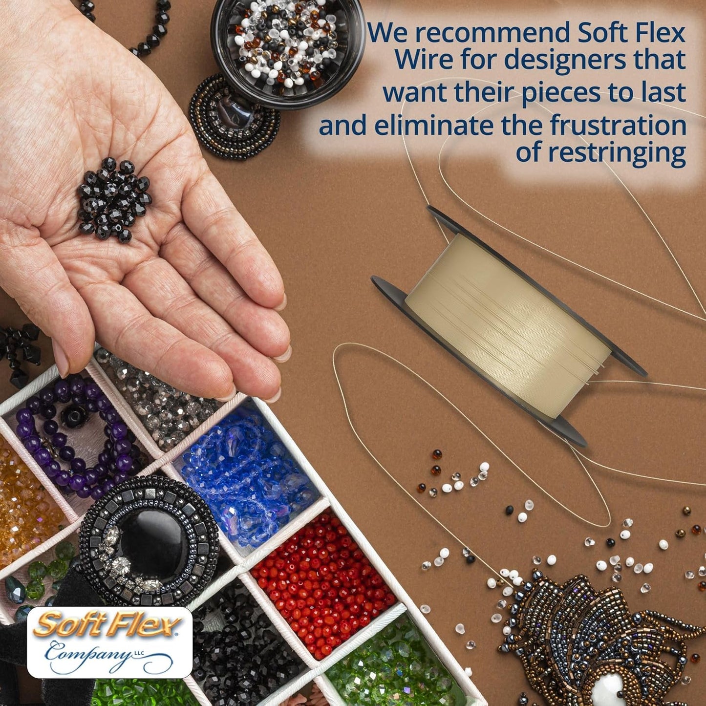 Soft Flex 21 Strand Beading Wire - Fine 0.14 Diameter - 100 Feet Design Wire