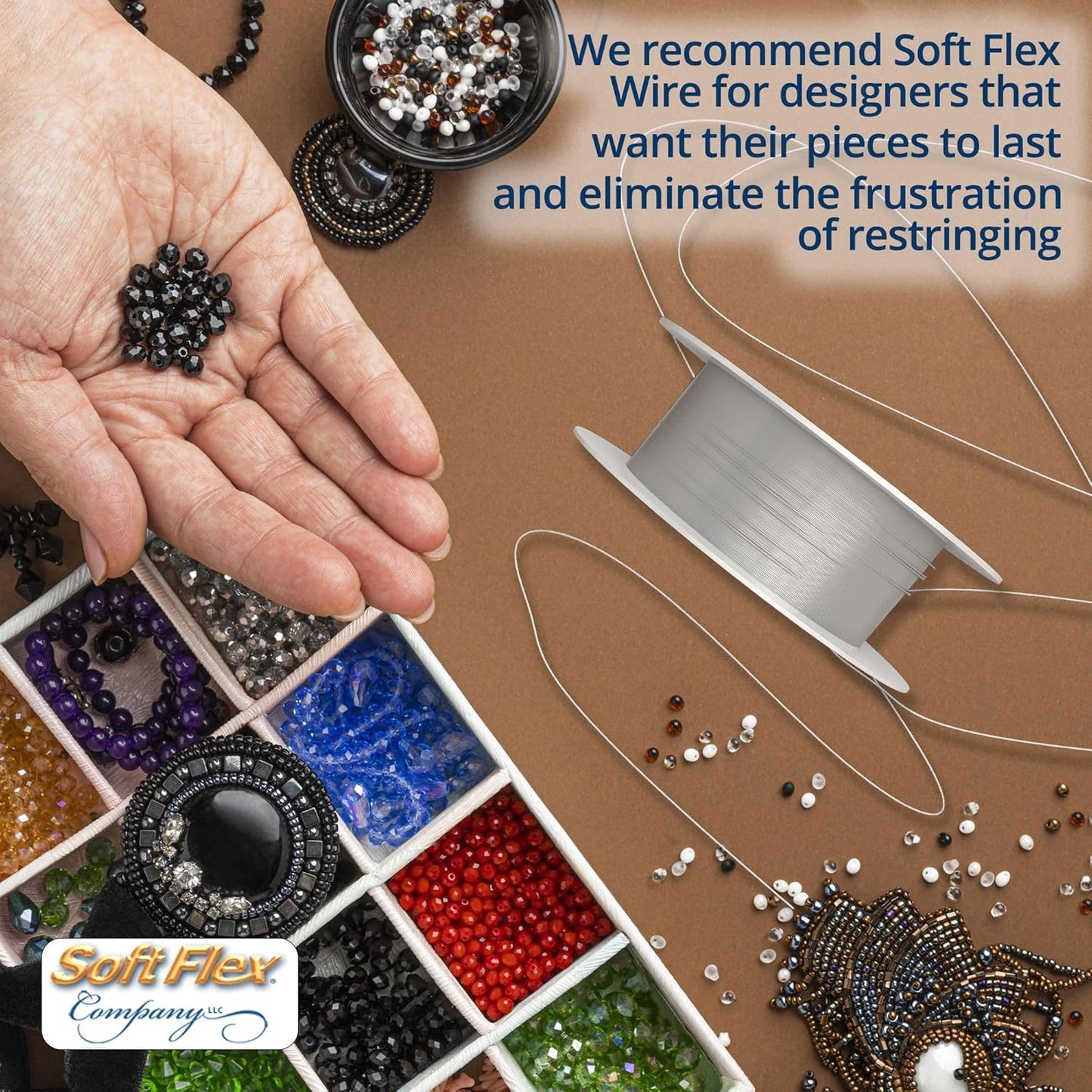 Soft Flex 21 Strand Beading Wire - Fine 0.14 Diameter - 100 Feet Design Wire