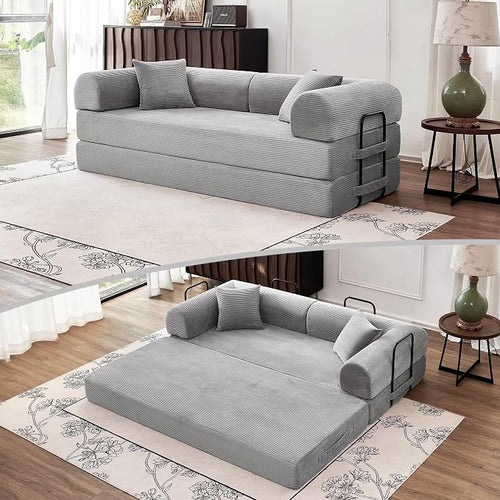 79'' Sleeper Couch Bed, 5 in 1 Convertible Floor Sofa, Folding Modular Couch by ZQRhome