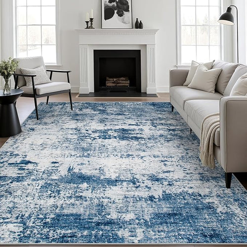 4x6 Area Rug Living Room Rug: Washable Modern Abstract Soft Thin Rug Indoor - Image 2