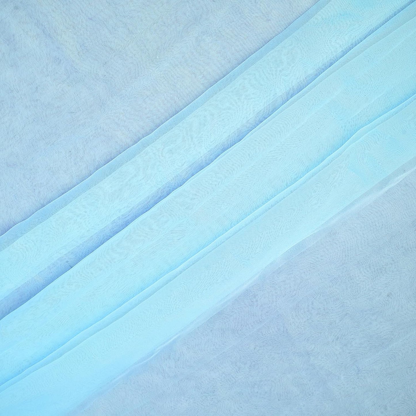 Organza Fabric 5 Yard Bridal Solid Sheer Organza Fabric Bolt for Wedding Dress, Fashion, Crafts, Decorations Silky Shiny Organza 44" - (Baby Blue)