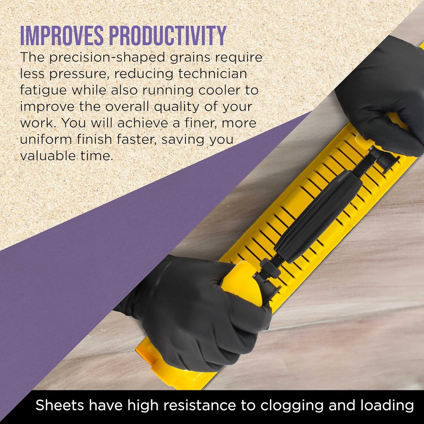 Dura-Gold Premium 1500 Grit PSA Purple Film Ceramic Longboard Sandpaper, 2-3/4" Wide Continuous 20 Yard Roll - Self Adhesive Stickyback for Auto & Wood Air File Long Board Sanders, Hand Sanding Blocks