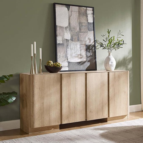 66" Large Sideboard Buffet Cabinet by JXQLINGMUFurniture