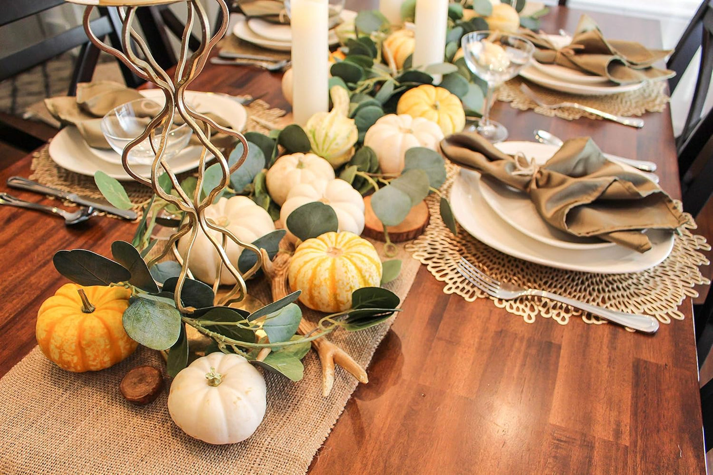 12" x 10yd NO-FRAY Burlap Roll ~ 3 - 5 Table Runners ~ Natural Long Fabric with Finished Edges. Perfect for Weddings, Placemats, Crafts. Decorate Without The Mess!