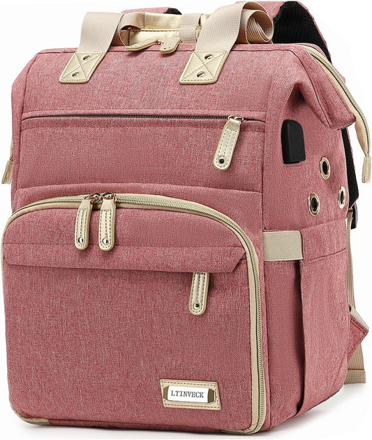 Crochet Backpack,Knitting Bag Backpack Yarn Storage Organizer Travel Crochet Bag with USB Charging Port,Yarn Storage Tote Bag Yarn Holder Case for Knitting Needles,Crochet Hooks,Crochet Accessories