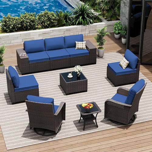 9 Pieces Patio Furniture Set by ASJMR