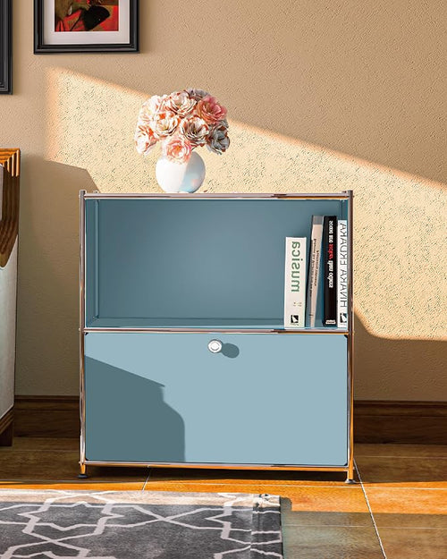 32.5-Inch Flip-Top Side Table & Buffet Cabinet - Image 2
