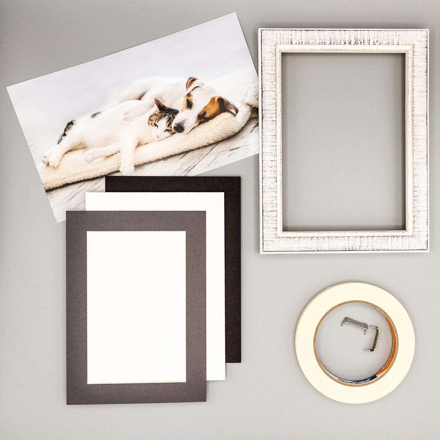 5x7 Mat for 8.5x11 Frame - Precut Mat Board Acid-Free Charcoal 5x7 Photo Matte Made to Fit a 8.5x11 Picture Frame, Premium Matboard for Family Photos, Show Kits, Art, Picture Framing, Pack of 1 Mat