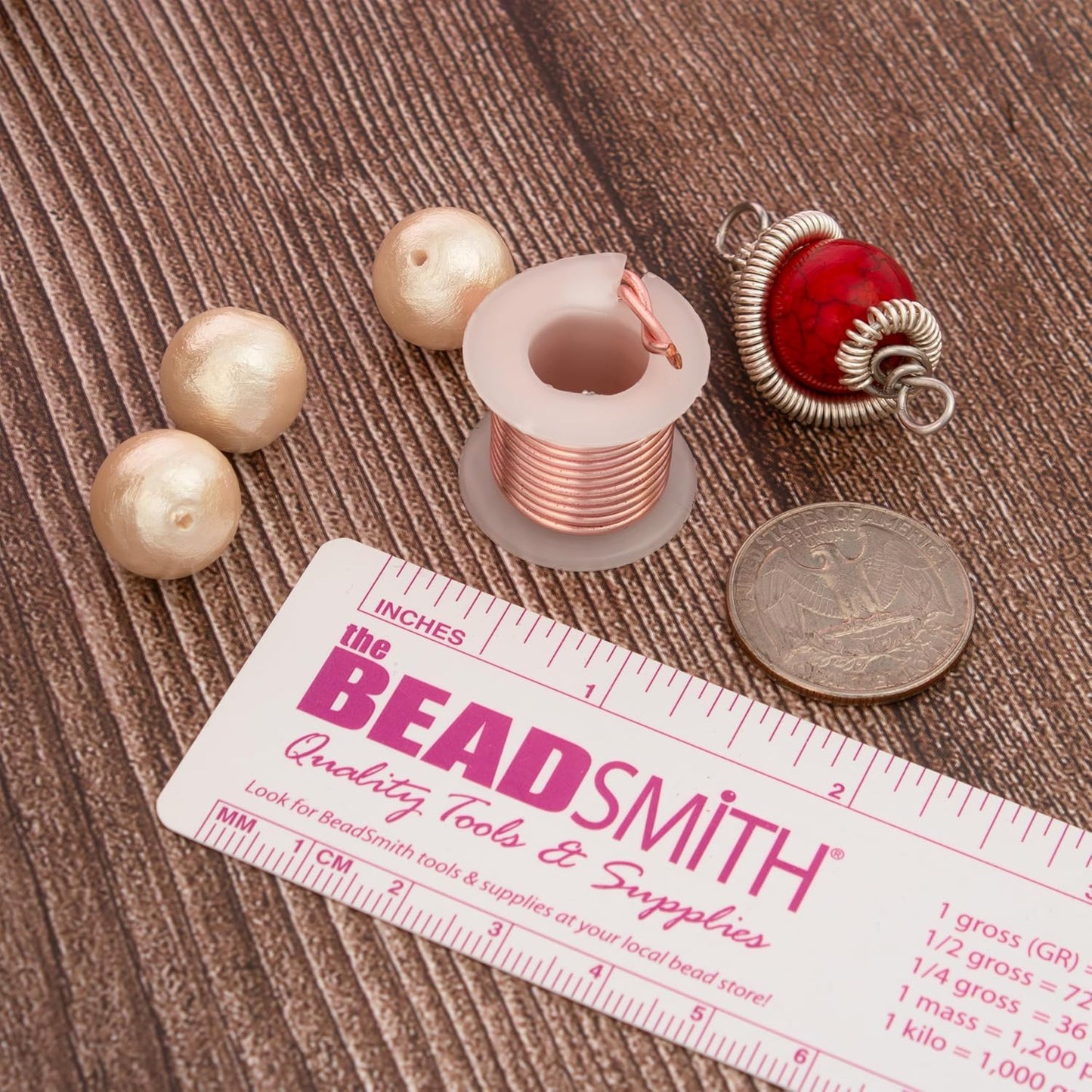 The Beadsmith Craft Wire Assortment - Tarnish-Resistant Copper Wire for Jewelry Making, 6-Pack, 0.75-Inch Mini Spools, 1 Yd Each, 16-Gauge, Assorted Colors, Medium Temper