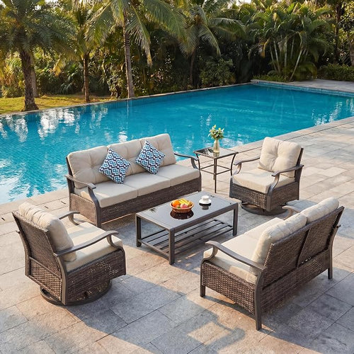 6 Pieces Outdoor Conversation Sets by YALISSEY