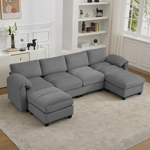 114'' U-Shaped Sectional Couch by HATPPTO