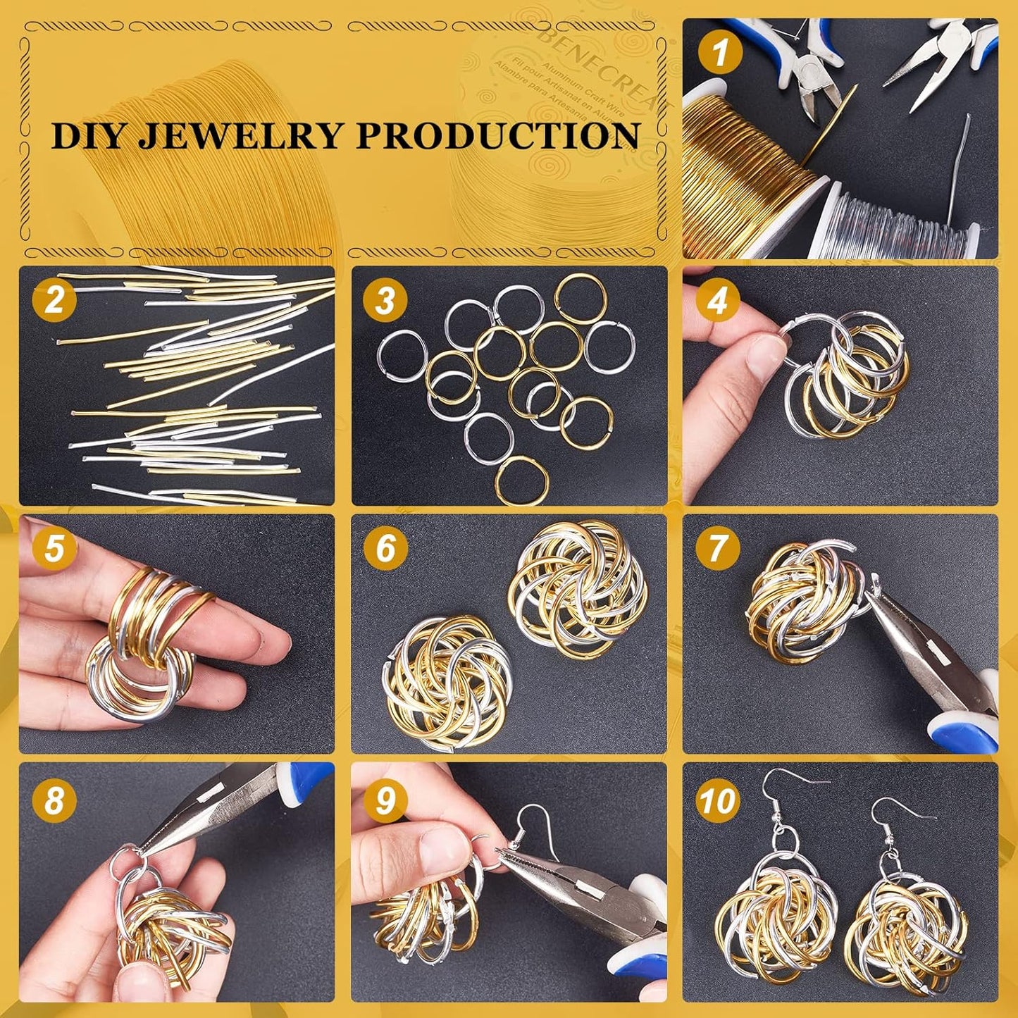 BENECREAT 22 Gauge Silver Aluminum Wire 850FT Decor Jewelry Craft Wire Beading Floral Aluminum Craft Wire for Gem Wrapping, Model Jewelry Making