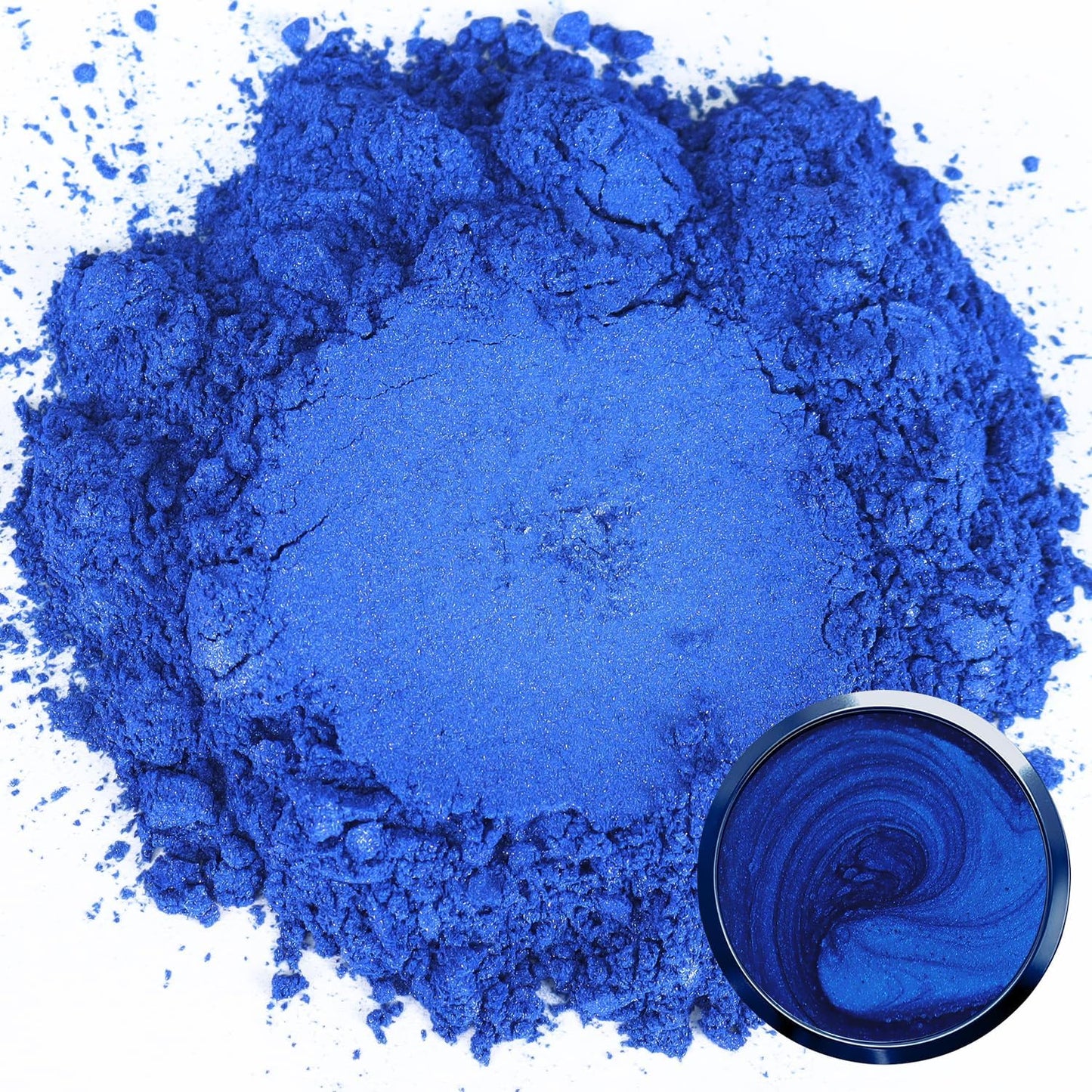 Matio Blue Mica Powder for Epoxy Resin, 1.8oz/ 50g Pearlescent Effect Mica Powder Natural Color Pigment for Soap Making, Bath Bomb, Candle Dye, Resin Craft, Paint, Nails Art, Jewelry, Slime Pigment