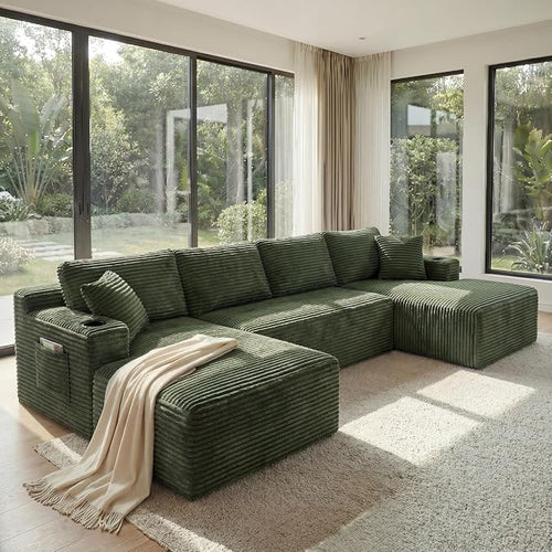 133" Oversized Cloud Boneless Sofa Couch by VYNELITO
