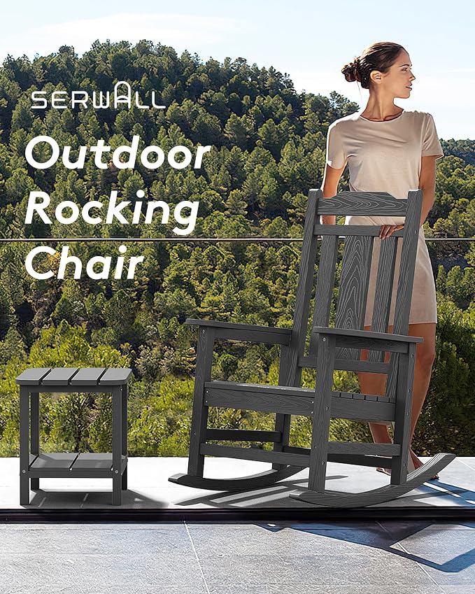 SERWALL HDPE Outdoor Rocking Chair - Image 4