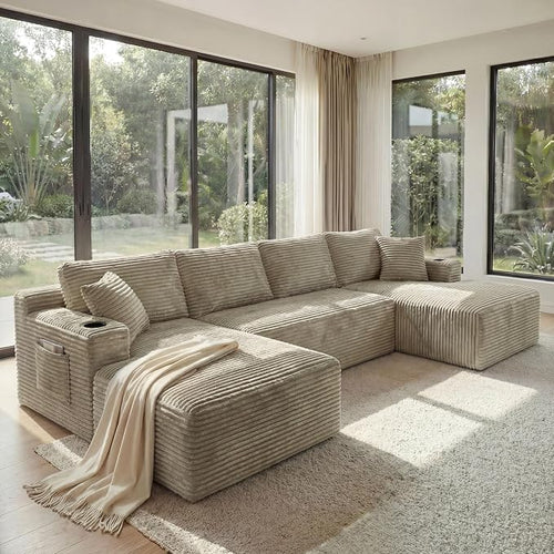 133" Oversized Cloud Boneless Sofa Couch by VYNELITO
