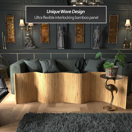 2 ft. Tall Reversible Bamboo Wave Screen - Image 2