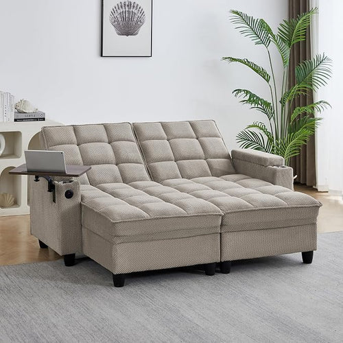 70.9" Chaise Lounge Chair Indoor, Oversized Boucle Upholstered Sofa Bed by hansones
