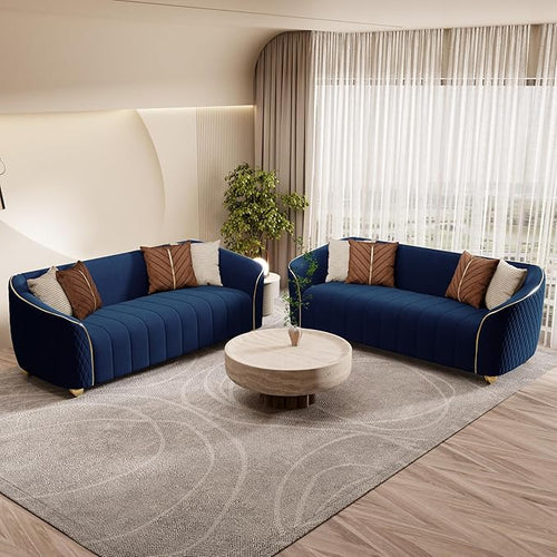 2-Piece Luxury Velvet Sofa Set for Living Room, Elegant Design Couch Set by yunqishiHOME