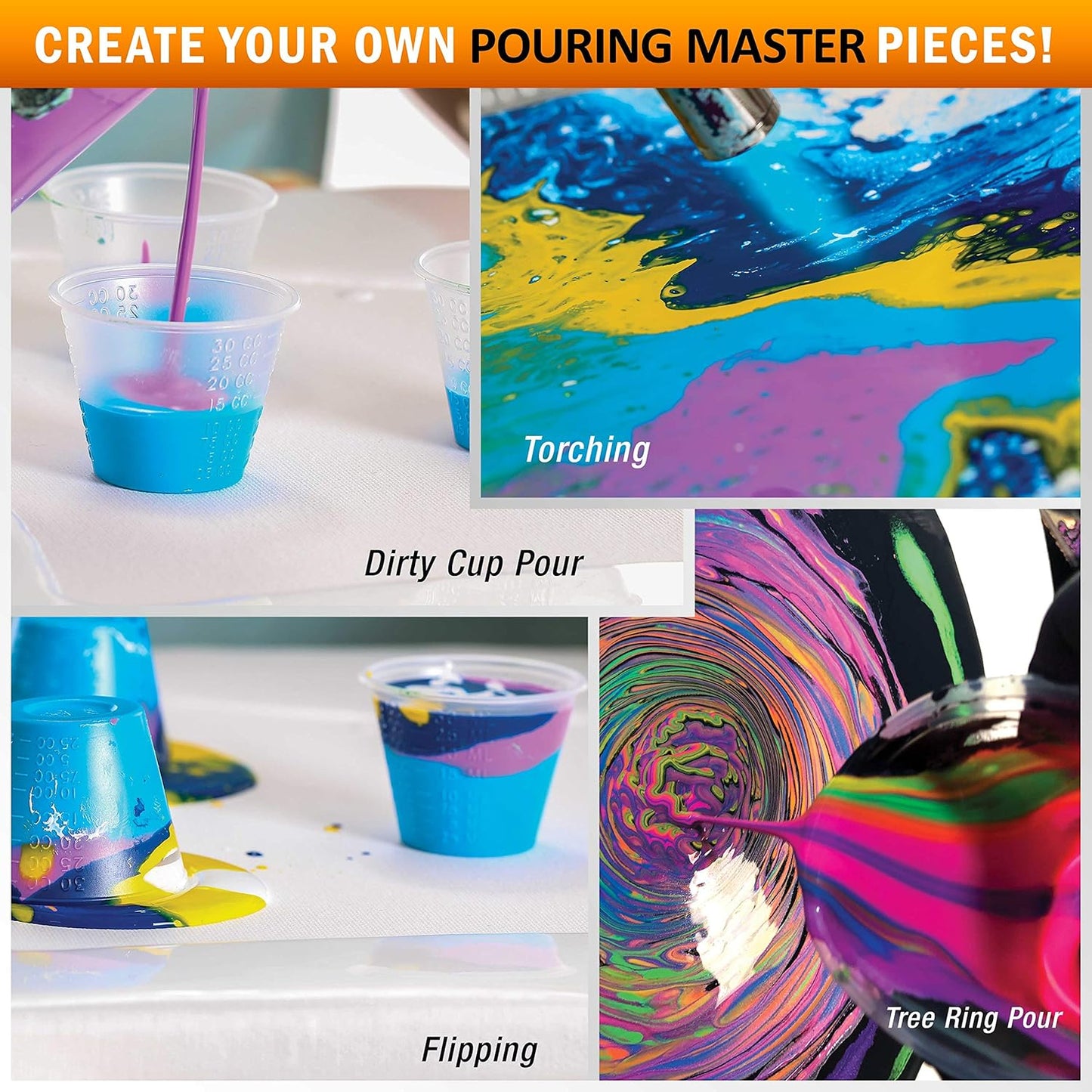 POURING MASTERS Grape Jelly Acrylic Ready to Pour Pouring Paint - Premium 8-Ounce Pre-Mixed Water-Based - for Canvas, Wood, Paper, Crafts, Tile, Rocks and More
