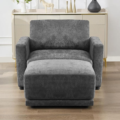 44.2" Chenille Oversized Chair by CACFTII