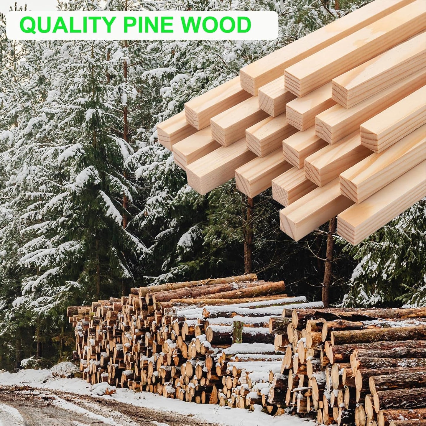 Square Wooden Dowels Wood Dowel Rods 5/16" x 12", 30 PCS Square Wooden Sticks for Crafts, Unfinished Hardwood Sticks Wood Strips Slats for Crafting, Woodworking, Model Making, Home Decor