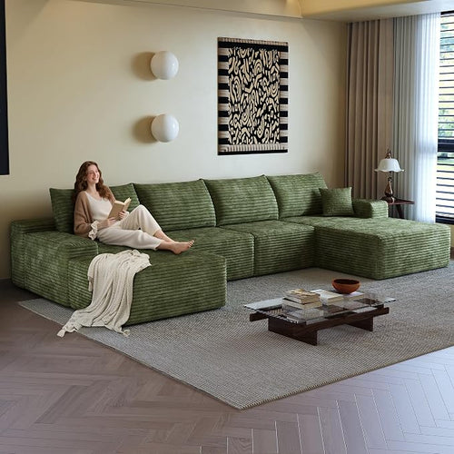 136" Sectional Couches for Living Room Cloud Couch Sofa by AWarmHomeForYou