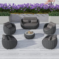 TWT 6-Piece Aluminum Patio Furniture Set, Olefin Rope Modern Outdoor by TWT