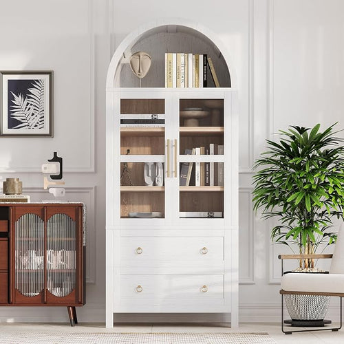 71" Arched Storage Cabinets by Unknown