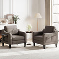 Accent Chair for Living Room Modern Linen Upholstered Armchair Side Wooden by Unknown