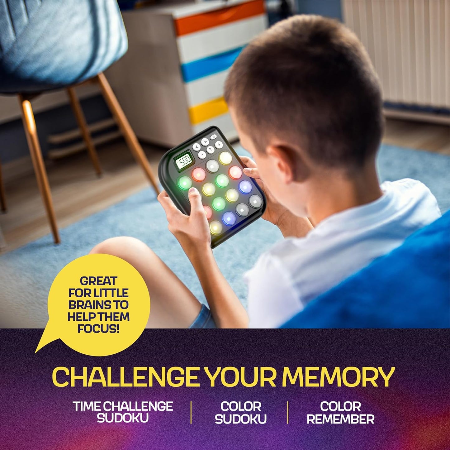Croove Brain Teasers & Memory Game, 6 Fun Games for Kids, Cool Stocking Stuffers Toys, Unique for Teens, Best Activities for Boy, Gift Ideas for Boys & Girls Ages 6-8 9 10 11+ Year Old