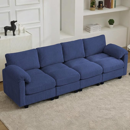 114'' Sectional 4 Seater Couch, Oversized Modular Couches by HATPPTO