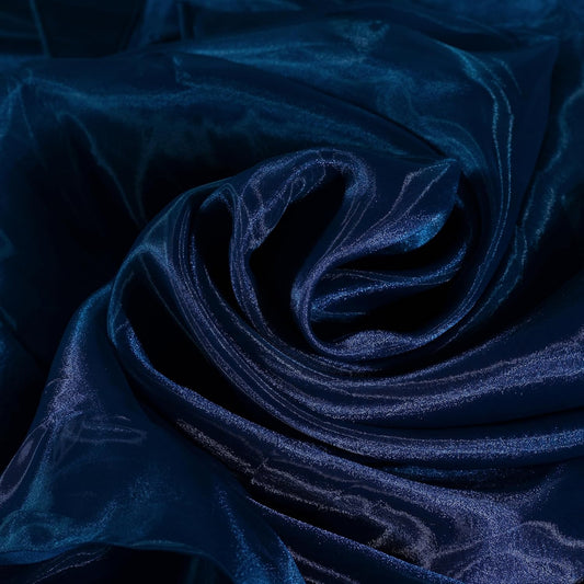 Fynite Sheer Organza Fabric | 20 Yards Long | 44" Wide | Bridal Solid Sheer Organza Bolt for Wedding Dress Fashion Craft Decorations - Dark Teal