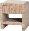 Bali & pari Callan Bohemian Woven Natural Grasscloth 1-Drawer Nightstand by balipari