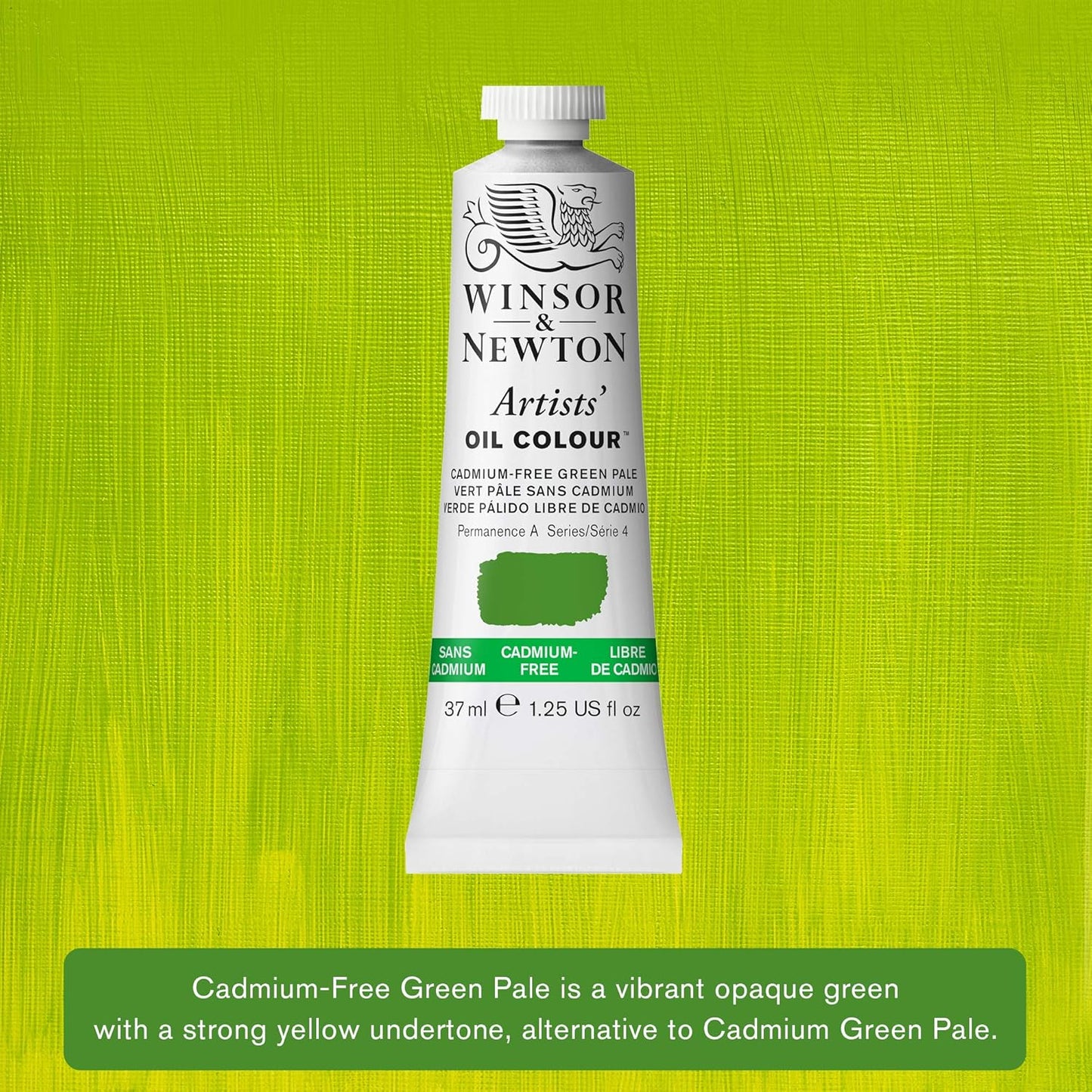 Winsor & Newton Artists' Oil Color, 37ml (1.25 oz) Tube, Cadmium-Free Green Pale