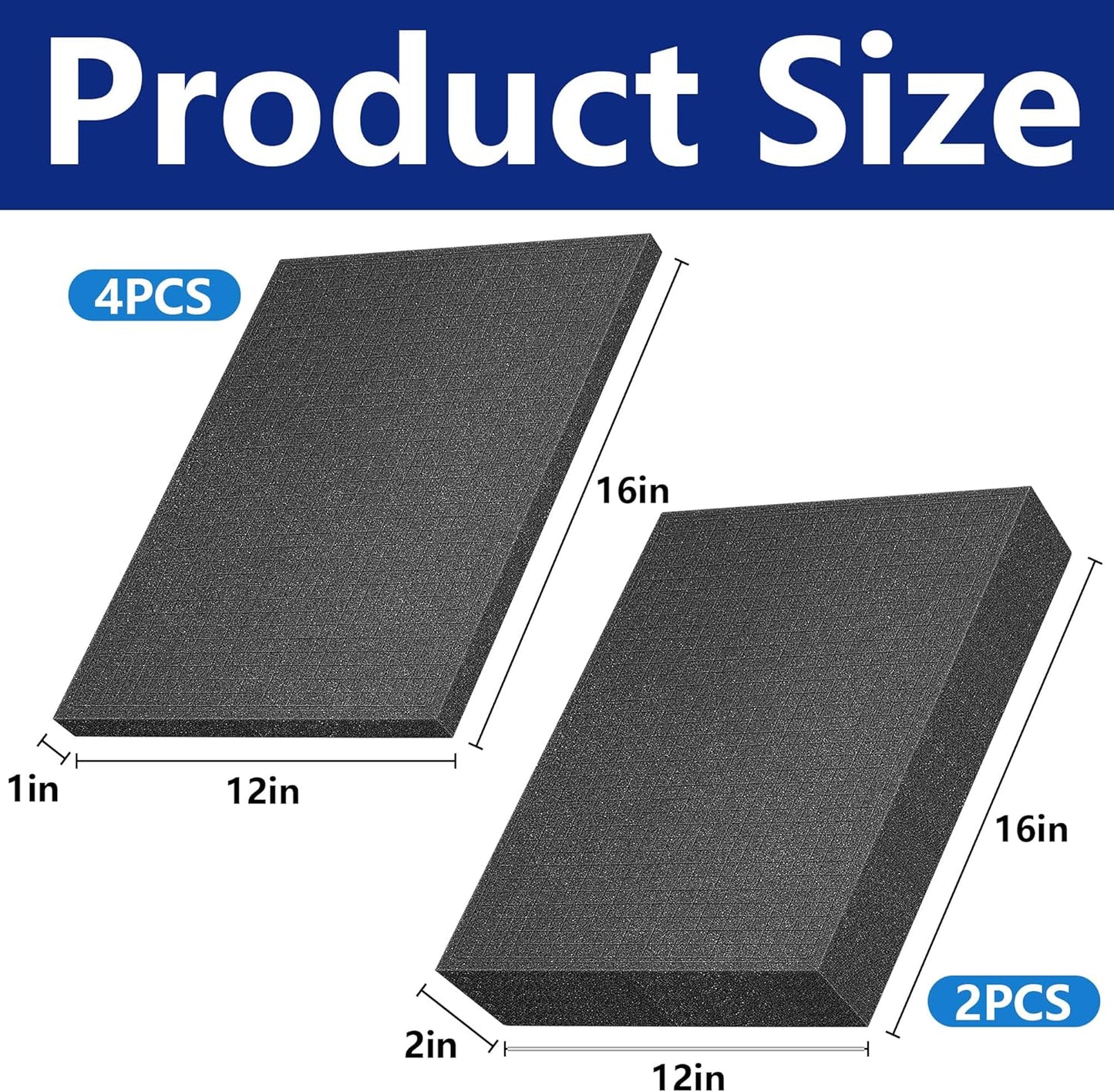 DECOHS 6 Pcs Pick Apart Foam Inserts- 2 Size Pick and Pluck Foam Sheets- Pluck Pre Cubed Foam Pads for Toolbox Game Box Cases Camera Storage Drawer