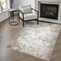 Washable Area Rug 3x5 Entryway Rug: Washable Modern Abstract Soft Thin Rug by FXRHLP