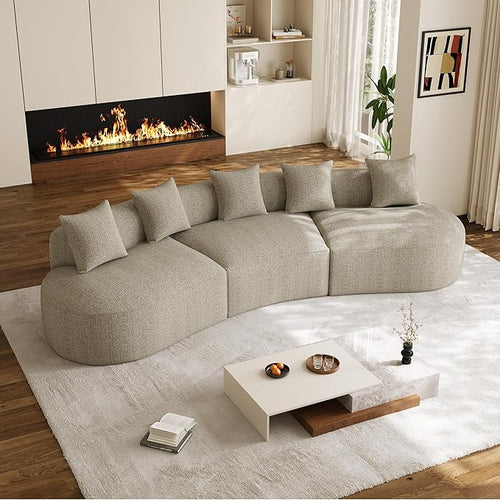 134" Oversized Sectional Sofa for Living Room, Modern Luxury Plush Chenille by DAMAIFROMFURNITURE
