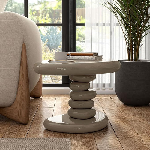 24/7 Shop at Home Kavren Modern 22-inch Oval Glossy Pedestal End Table by 247SHOPATHOME