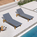 PURPLE LEAF Extra Wide Patio Chaise Lounge Set of 2 Outdoor Lounger French PE by PURPLELEAF
