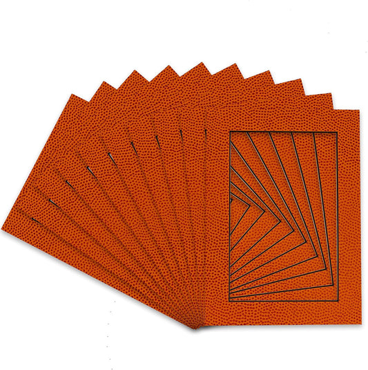 Pack of 25 Acid Free 11x14 Mats Bevel Cut for 8.5x11 Photos - Basketball Texture Precut Matboards For Pictures, Photos, Framing - 4-ply Thickness