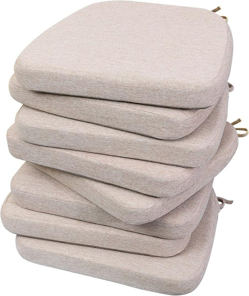 AAAAAcessories D-Shaped Chair Cushions, Machine-Washable Cover, Oatmeal Beige by AAAAAcessories