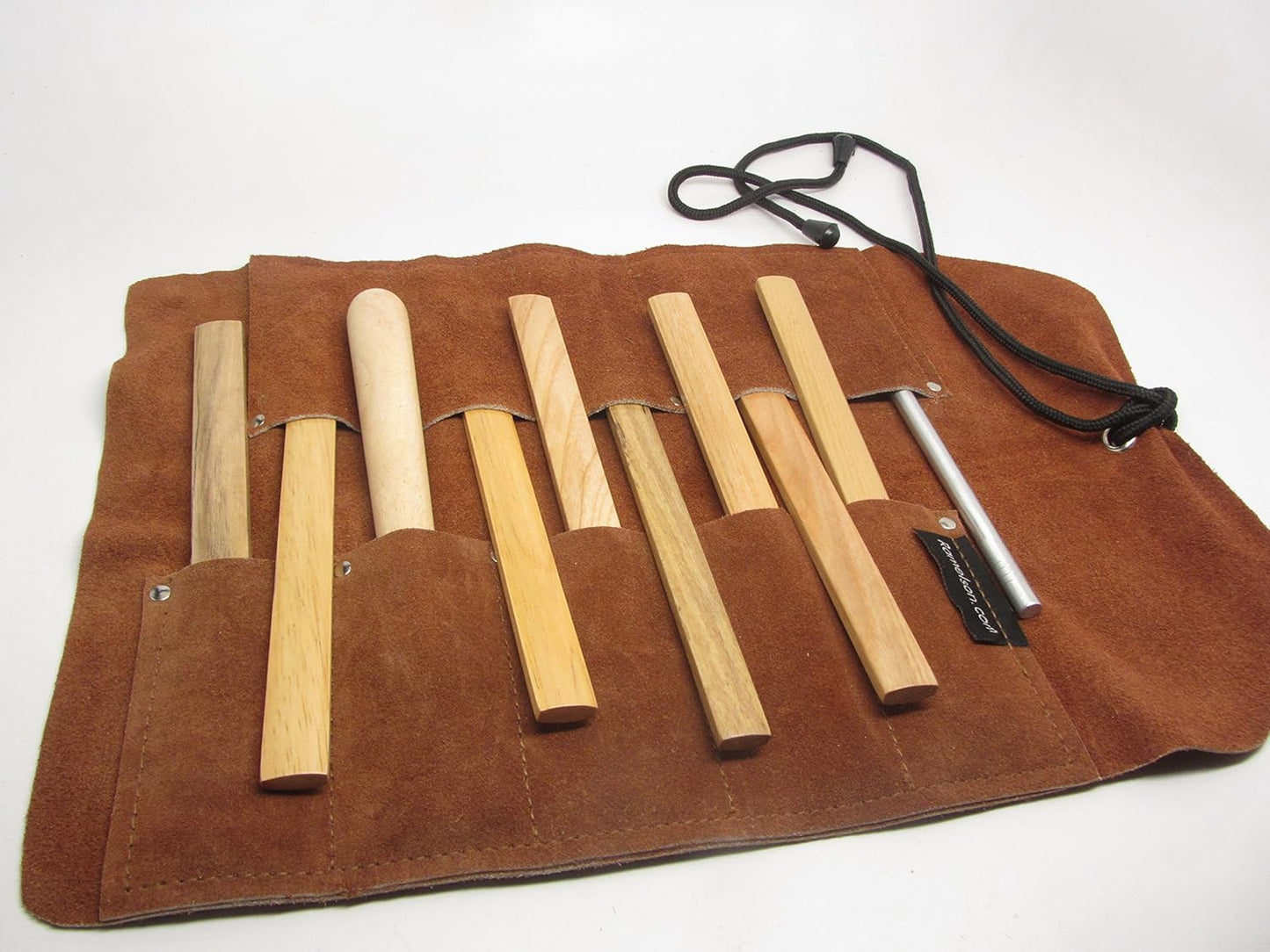 UJ Ramelson Agate Bezel Burnisher for Stone Setting, Jewelry Making, Metal Clay Burnishing and Polishing, Gold and Silver Leaf, Bookbinding Tools, Set of 10, Includes Leather Tool Roll