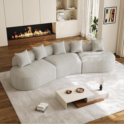 134" Oversized Sectional Sofa for Living Room, Modern Luxury Plush Chenille by DAMAIFROMFURNITURE
