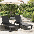 Outdoor Lounge Chairs Set of 2, 5-Position Adjustable Tanning Chairs by NBYSGO