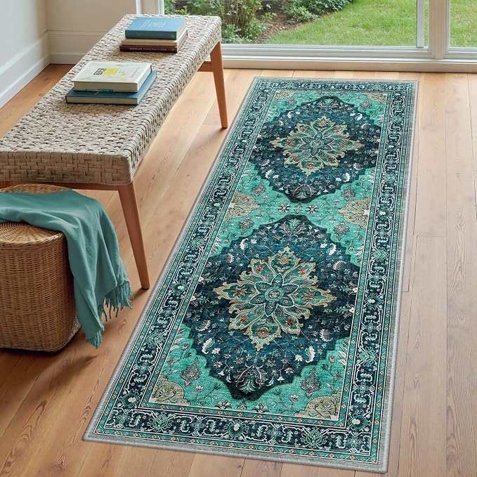 RELEANY Area Rugs 3'x7' Runner Rug Non Slip Washable - Image 2
