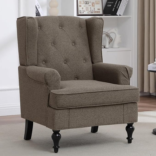 Accent Chair for Living Room, Mid Century Modern Upholstered Armchair, Wingback by choairy