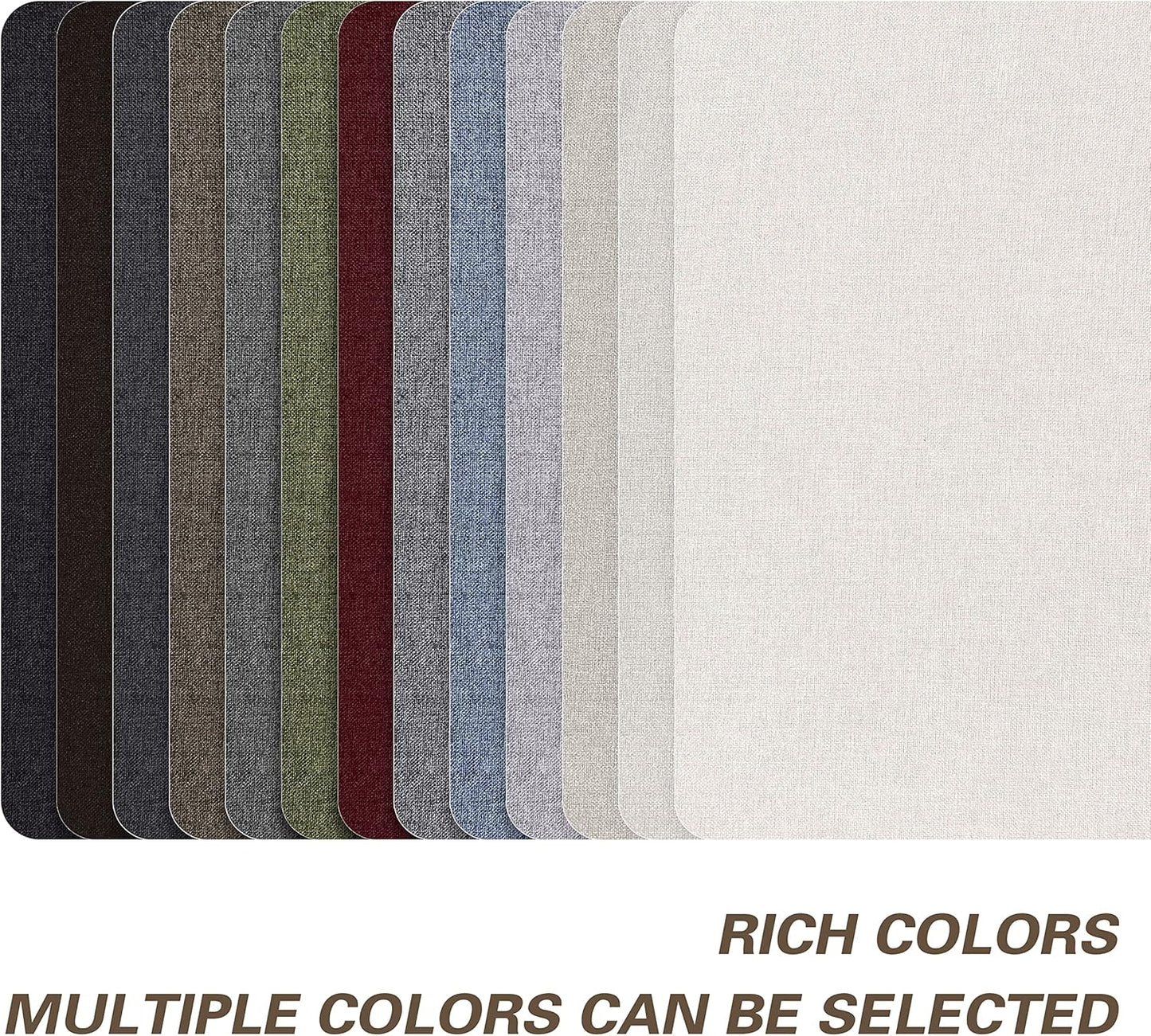 KING MOUNTAIN Coarse Linen Repair Patches, Self-Adhesive Linen Fabric Patches, 8X11 inch 2 PCS, Multi Color, Can be Used for Linen Sofa Repair and Linen Clothes Repair(8" x 11"-2PCS,Khaki)
